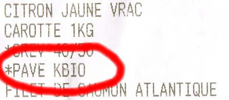Ticket caisse - Auchan